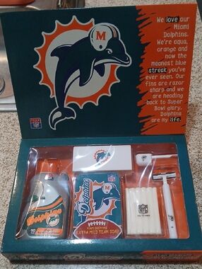 NFL Miami Dolphins Men Grooming Set – Aqua, Orange, White